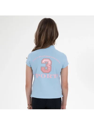 Polo azul celeste para niña Favouritas EQ - HV Polo - imagen 4