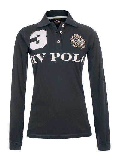 Polo de manga larga gris oscuro para hombre Favouritas - HV Polo