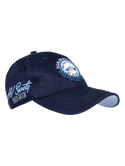 Light blue denim cap with white and electric blue embroidery Bay - HV Polo