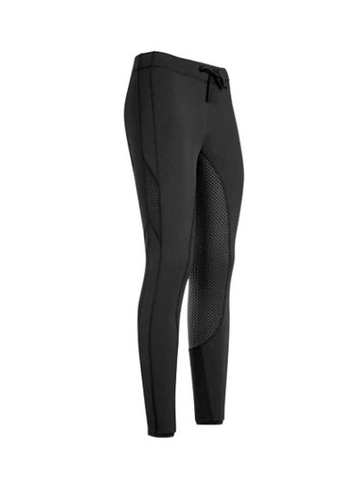Leggings avec cordon à la taille noir (grip à fond intégral) pour femme Athletics - Euro-Star