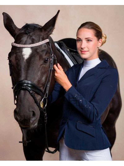 Veste de compétition bleu marine pour femme Mademoiselle - Cavalliera