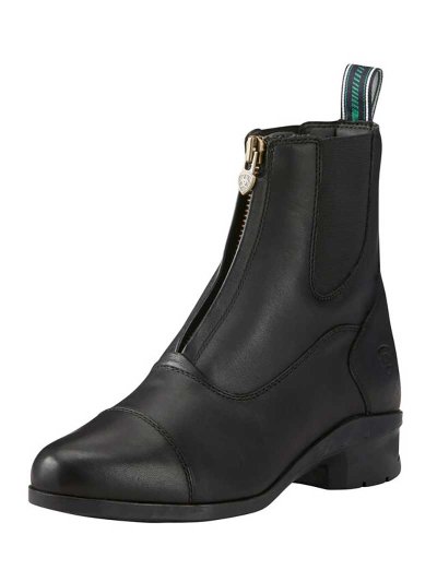 Botines negros de piel para montar a caballo con cremallera para mujer Heritage IV zip - Ariat