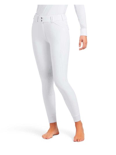 Pantalons d'équitation blanc (grip aux genoux) pour femme Tri Factor - Ariat