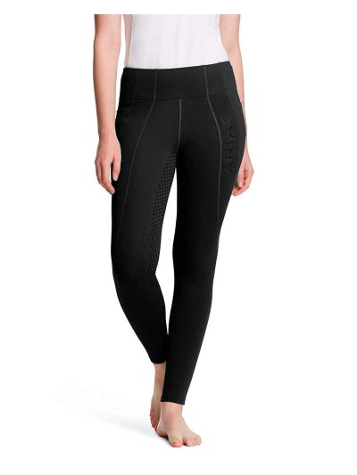 Leggings d'hiver noir (grip à fond intégral) pour femme Attain - Ariat