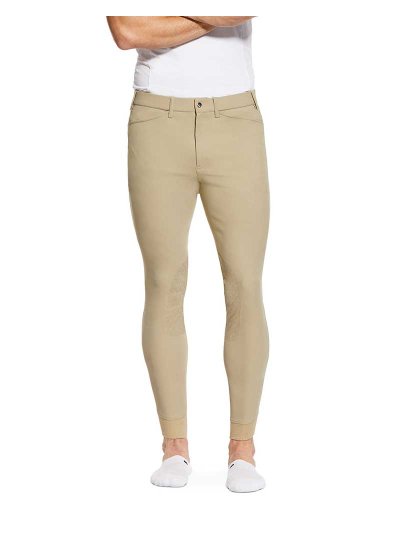Beige riding pants (knee grip) for men Tri factor - Ariat