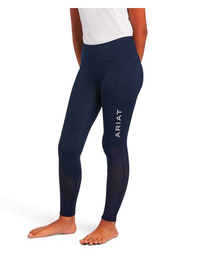 Leggings d'été avec perforaciones bleu marine (grip à fond intégral) pour fille EOS - Ariat