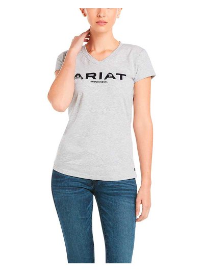 T-shirt gris à manches courtes pour femme Icon - Ariat