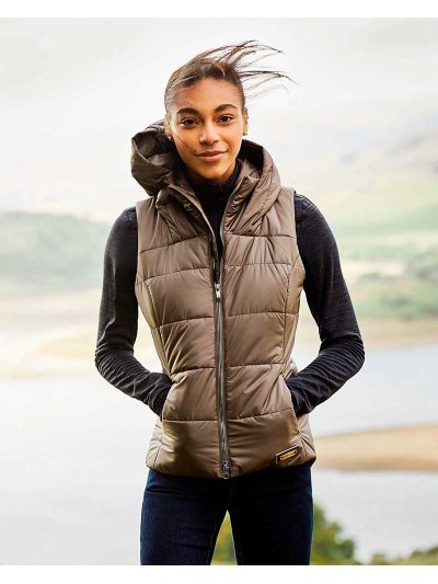 Dark Brown Padded Vest with Hood for Women – Harmony - Ariat