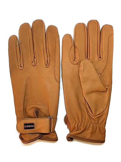 Brown Leather Riding Gloves Triana - Gibbins