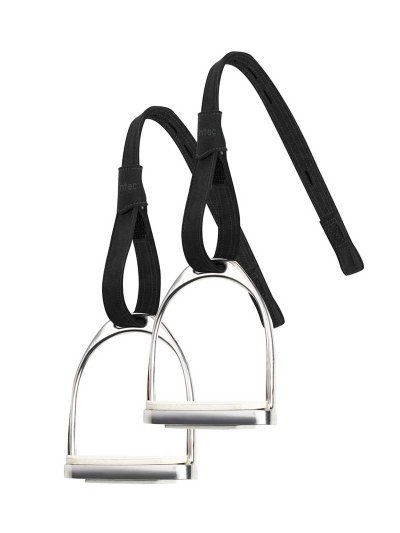 Étrivières en cuir noir sans boucles pour cheval webbers - WINTEC