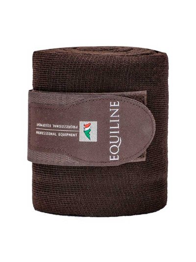 Pack de 2 vendas de descanso marrones oscuro para caballo - Equiline - imagen 2