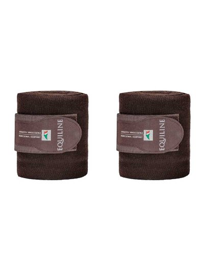 Pack de 2 vendas de descanso marrones oscuro para caballo - Equiline