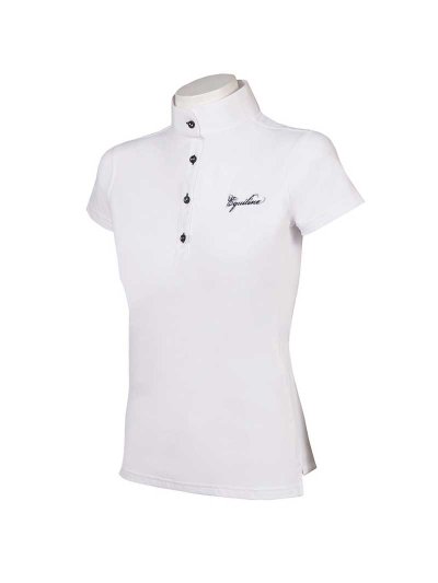 White competition polo shirt for women - Equiline