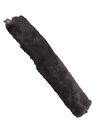 Funda de borreguillo negro para cinchas - BR
