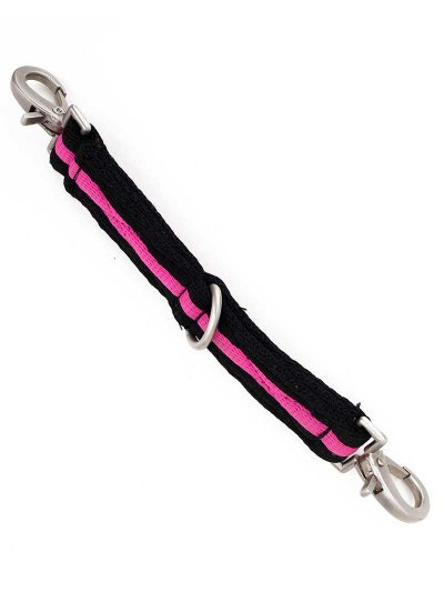 Muserola de nylon para dar cuerda negra y fucsia - Imperial Riding