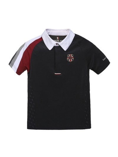 Polo de piqué de competición de manga corta azul marino para niño Dumfries - Kingsland
