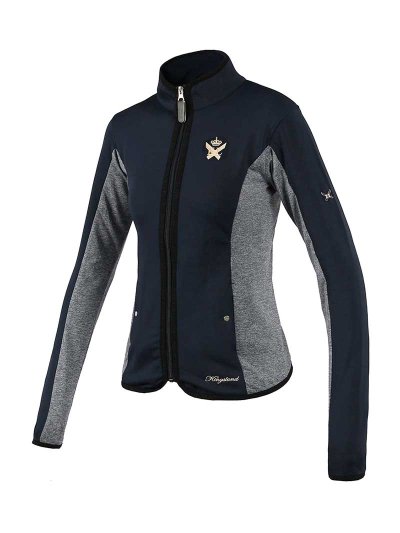 Veste polaire d'entraînement bleu marine et gris pour femme Boulder - Kingsland