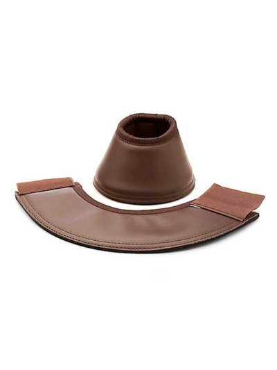 Pack de 2 campanas marrones de neopreno y piel sintética para caballo - Horse Montana Equipent
