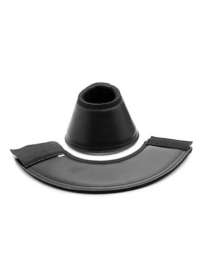 Pack de 2 campanas negras de neopreno y piel sintética para caballo - Horse Montana Equipent