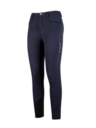 Pantalones azul marino con bolsillos de ante y logo tricolor (grip rodilla) para niño Ferdy - Equiline