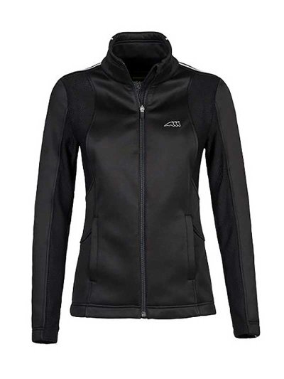 Women’s black training softshell jacket (mesh + fleece fabric) – Susy - Equiline
