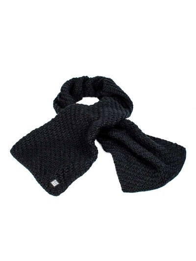 Bufanda negra de tricot Virginia - Equiline