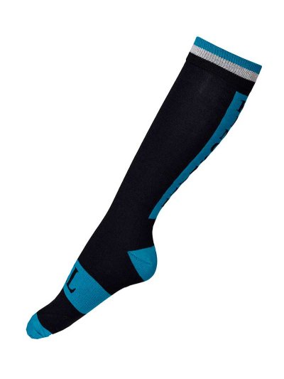 Calcetines coolmax de caña alta negros y azul celeste - Napf - Kingsland