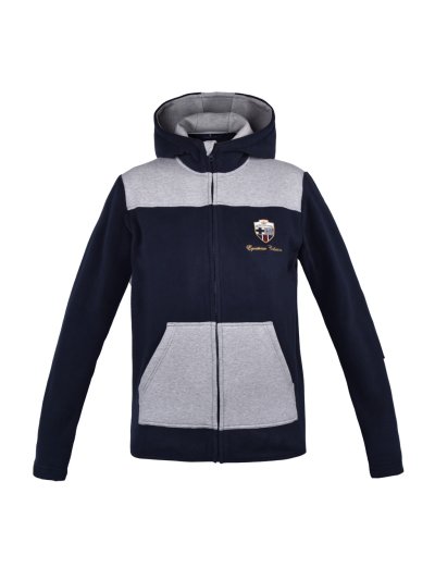 Veste polaire bleu marine et gris avec capuche unisexe Jamie - Kingsland