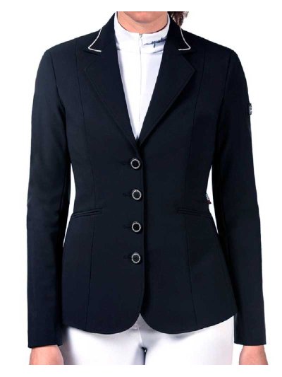 Veste de compétition bleu marine avec boutons de brillants pour femme Dorthy - Equiline