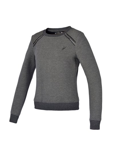 Gray jersey with shiny silver bands on the shoulders for women – Nome – Kingsland Dressage