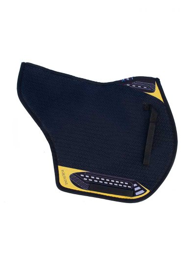 Sudadero de salto negro y amarillo para caballo (full) - Equiline - imagen 4