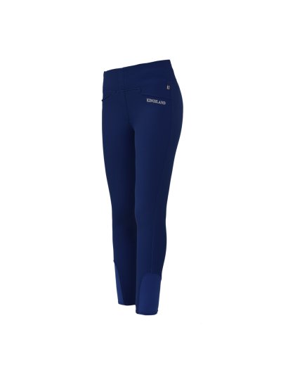 Pantalones pull-on azules con cinturón ancha y elástica y grip de silicona en las rodillas Katja - Kingsland