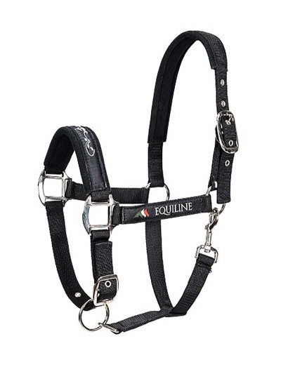 Licol d'écurie noir pour cheval Timmy - Equiline