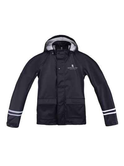 Chubasquero azul marino con capucha de quita y pon junior unisex Claxto - Kingsland