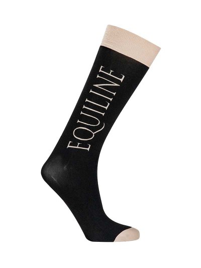 Pack de 3 pares de calcetines finos de competición negros y beige - Equiline - imagen 4