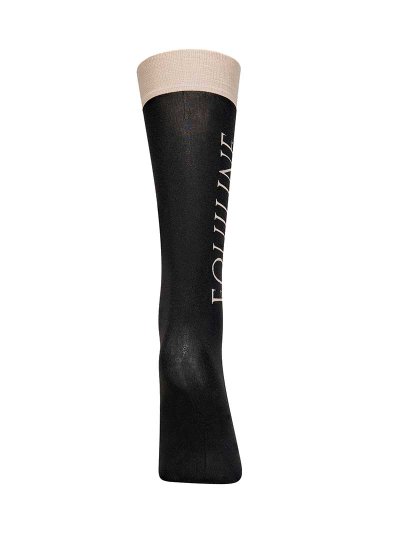 Pack de 3 pares de calcetines finos de competición negros y beige - Equiline - imagen 3