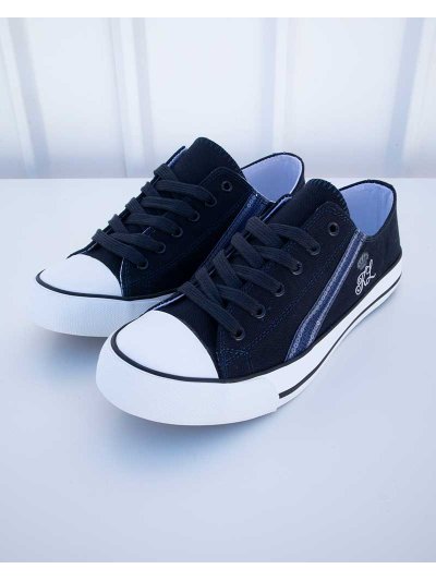 Zapatillas sneakers azul marino con lentejuelas y bordado Gomeisa - Kingsland