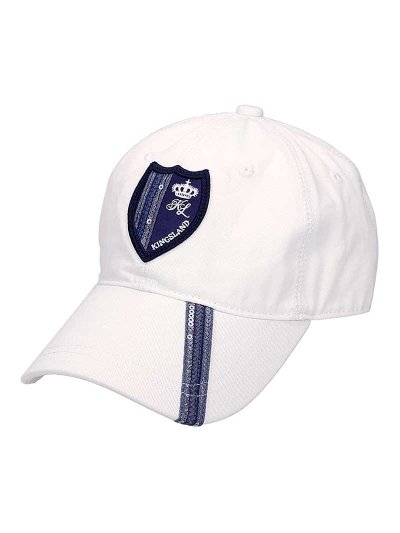 Casquette blanc avec écusson et paillettes en bleu marine Zibal - Kingsland