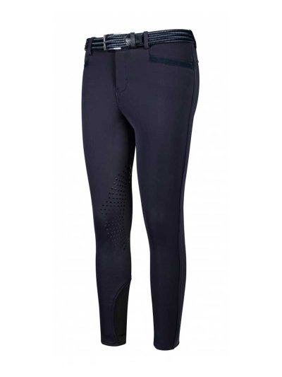 Pantalons d'hiver bleu marine (grip aux genoux) junior unisexe Logan - Equiline