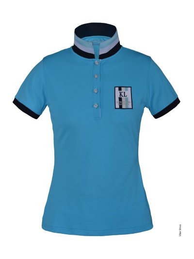Polo en piqué à manches courtes bleu ciel (blue atoll) pour femme Ursa - Kingsland