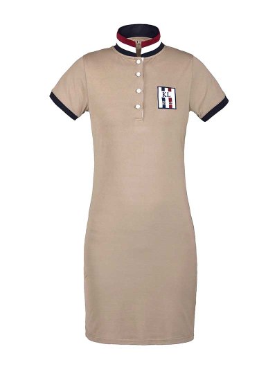 Robe en piqué style Polo à manches courtes beige (beige cinder) pour femme Sagitta - Kingsland