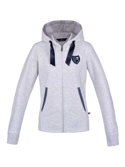 Women’s light grey zip hoodie – Maia - Kingsland