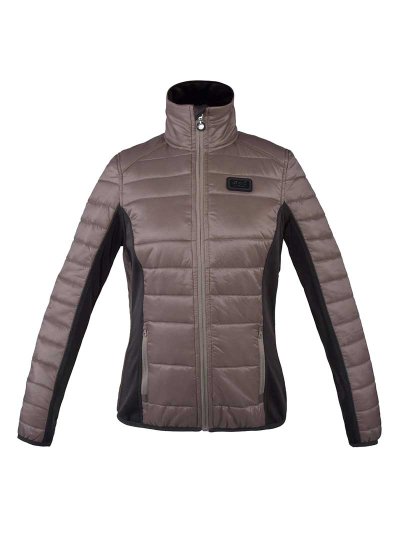 Veste polaire matelassée beige et marron foncé pour femme Buffy - Kingsland