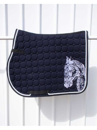 Sudadero de salto azul marino para caballo (full) Holly - Equiline