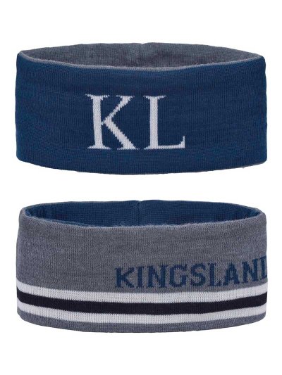 Banda fina de punto reversible azulón, blanco y gris Maddox - Kingsland
