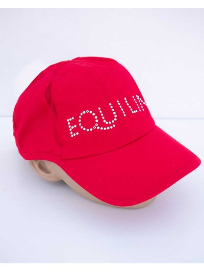 Red cap with sparkling details – Silvy - Equiline - imagen 2
