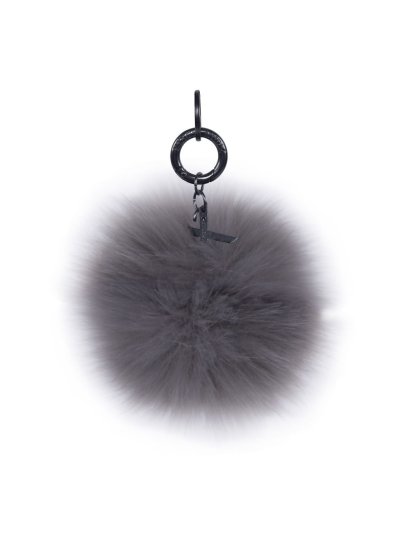 Llavero pompón de pelo sintético gris modelo Lomitos de Kingsland Dressage