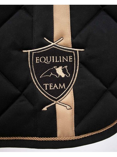 Sudadero de salto negro con banda marrón claro para caballo (full) - Equiline - imagen 2