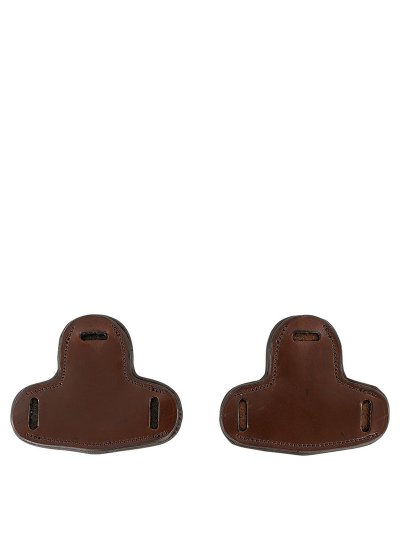 Protectores de carrillera de piel para hackamore marrón oscuro - BR