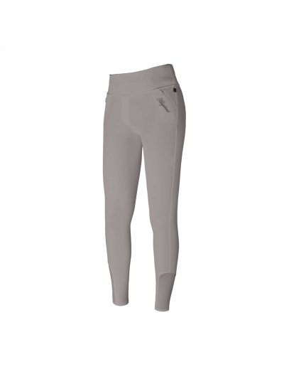 Pantalones pull-on beige con cinturón ancha y elástica y grip de silicona en las rodillas Katja - Kingsland